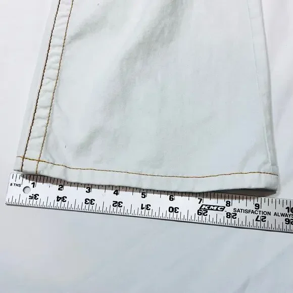 True Religion Joey Big T Flared Jeans White Gild Stitch Women 28W x 27L Used - Picture 11 of 11